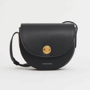 Mansur Gavriel Mini Saddle Bag in Black